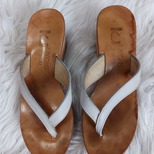 k.JACQUES StTROPEZ , Sandals Gold thong wedge Sandals size 36